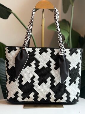 Fendi ‘RARE Glass Beaded Houndstooth Tote’